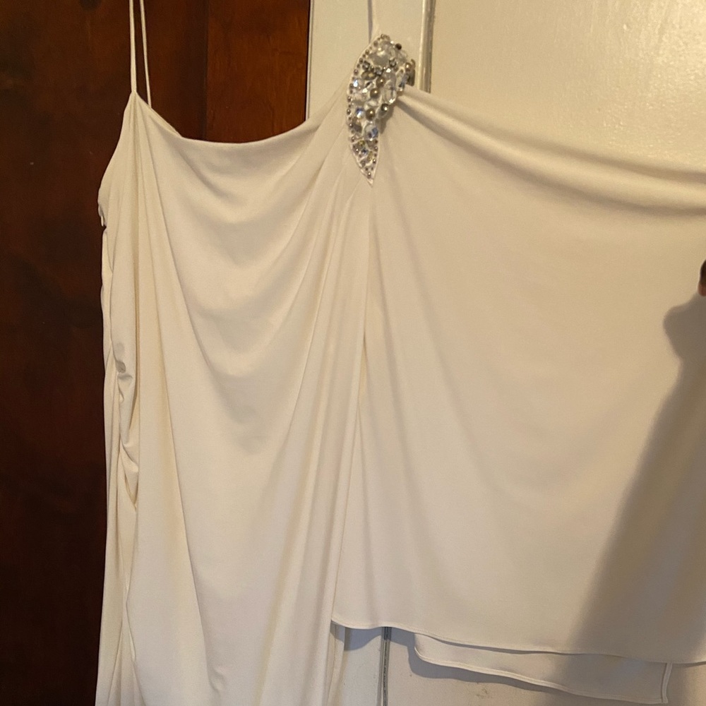 Creme One Sleeved Dress